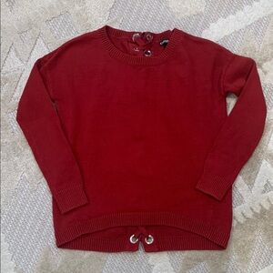 Express Women's Red Sweater - Crew Neck - Tie up Back Detail - Size Small